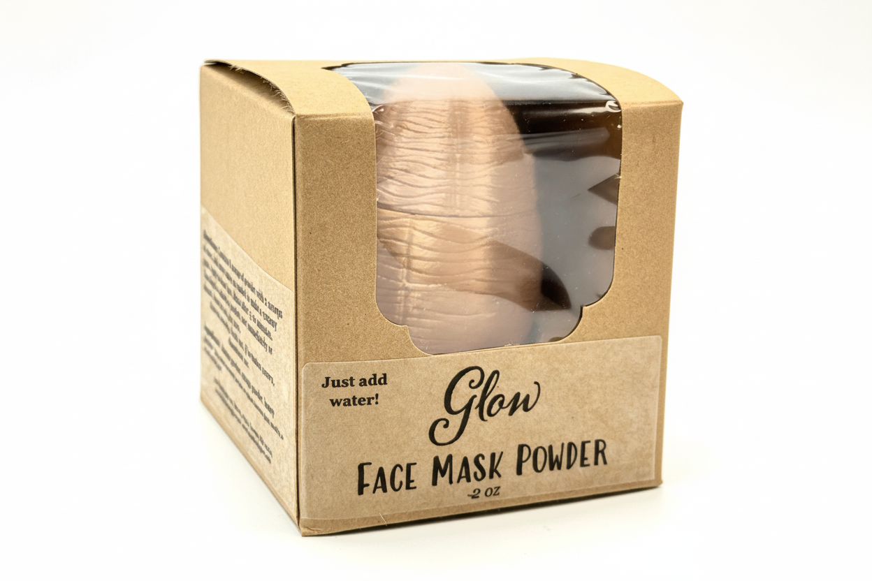 GLOW Face Mask Powder Blend - Glow with Banana, Orange & Honey | All-natural skincare gifts for all skin types