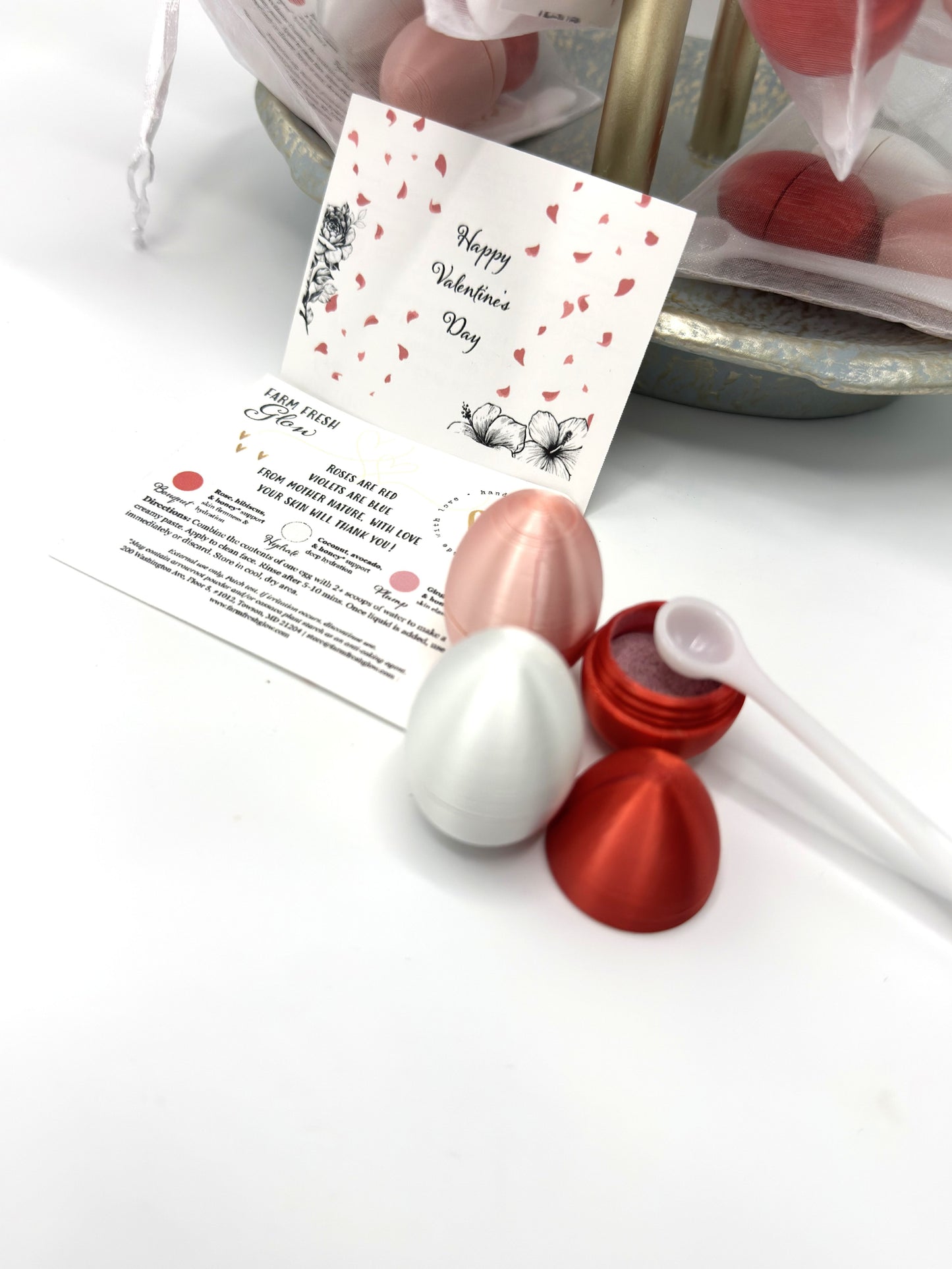 Valentine’s Day Mini Spa Mask Gift Set – Sample Size Self-Care Trio for Teens & Galentines (Unique Valentines, Candy-Free)