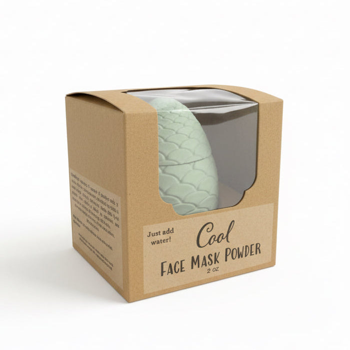 COOL Powder Face Mask - Winter Skin Itch Relief with Aloe Vera, Chamomile, and Colloidal oatmeal | All-natural skincare gifts for sensitive winter skin (vegan)
