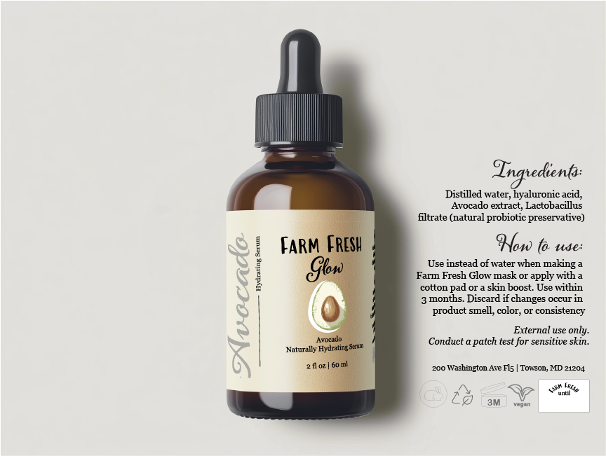 Plant-Based Hyaluronic + Avocado Probiotic Serum